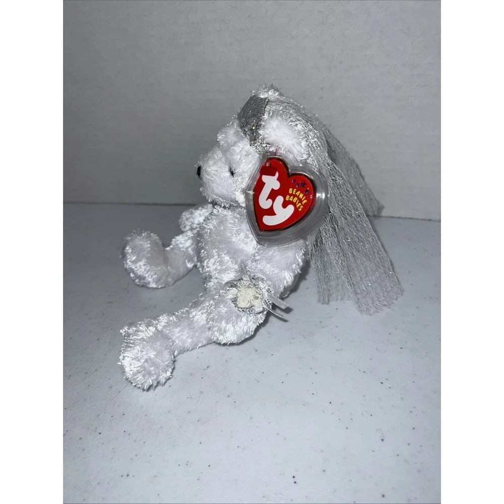 Gift for the Bride Ty Beanie Baby White Bear Bride Plush Stuffed Animal 2002 Vtg